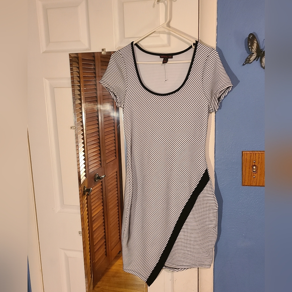 Striped Black and White Dress
